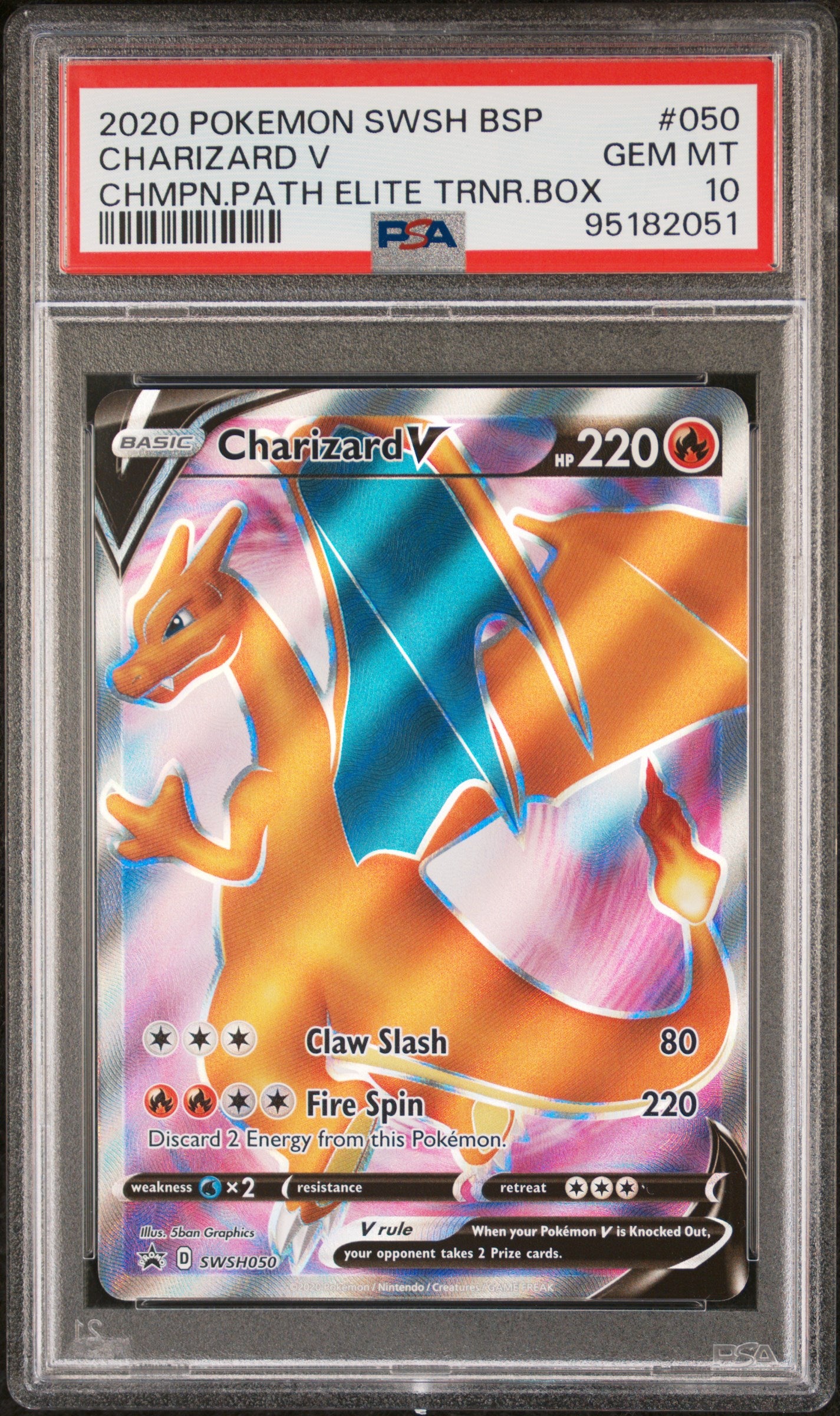 2020 Swsh Black Star Promo Chmpn.Path Elite Trnr.Box Charizard V 10 PSA #050