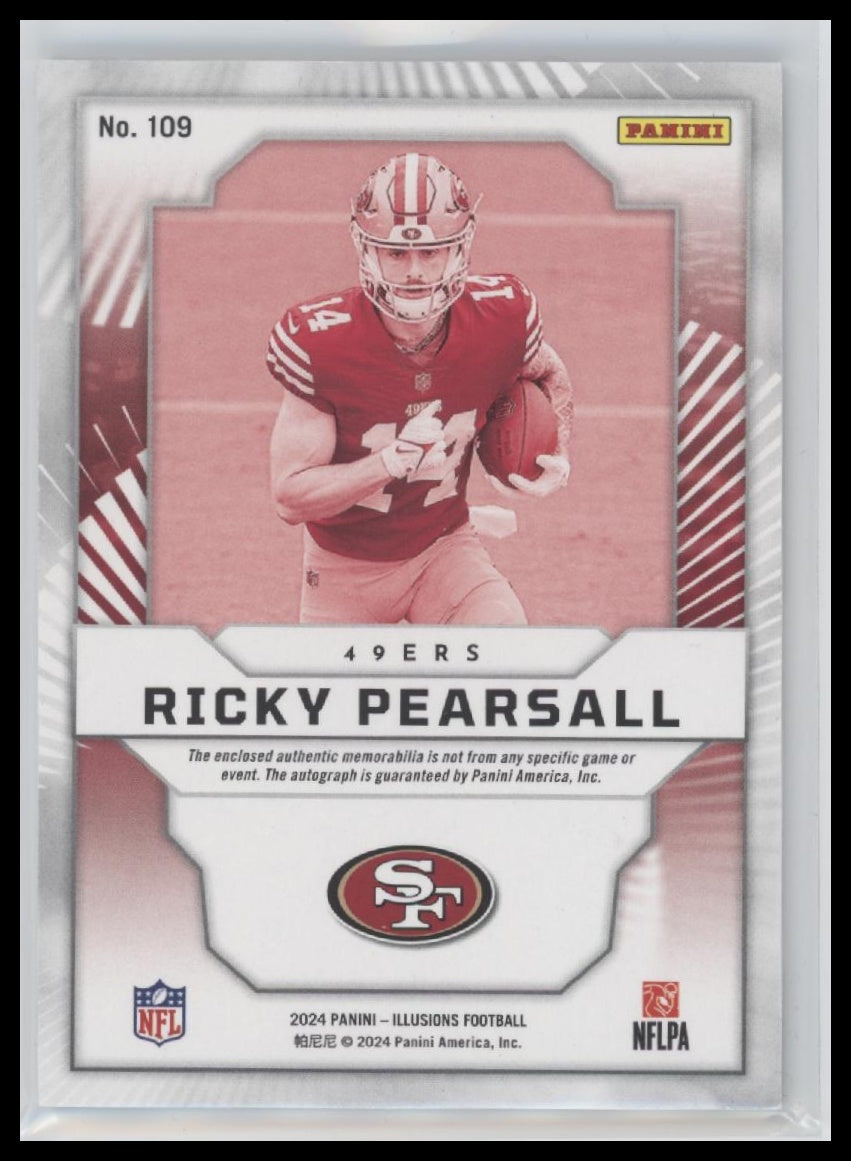 2024 Panini Illusions F.I. Auto Memorabilia #109 Ricky Pearsall #/249