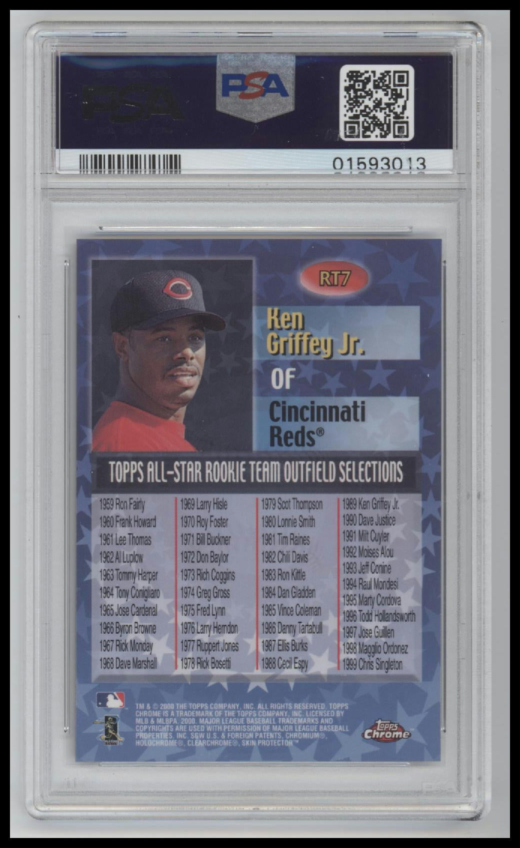 2000 Topps Chrome All-Star Rookie Team Ken Griffey Jr. 10 PSA #RT7