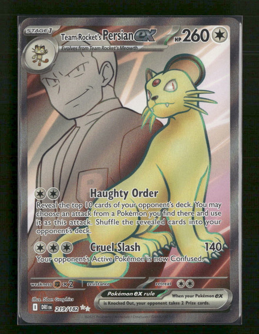 SV10: Destined Rivals Team Rocket's Persian ex #219/182