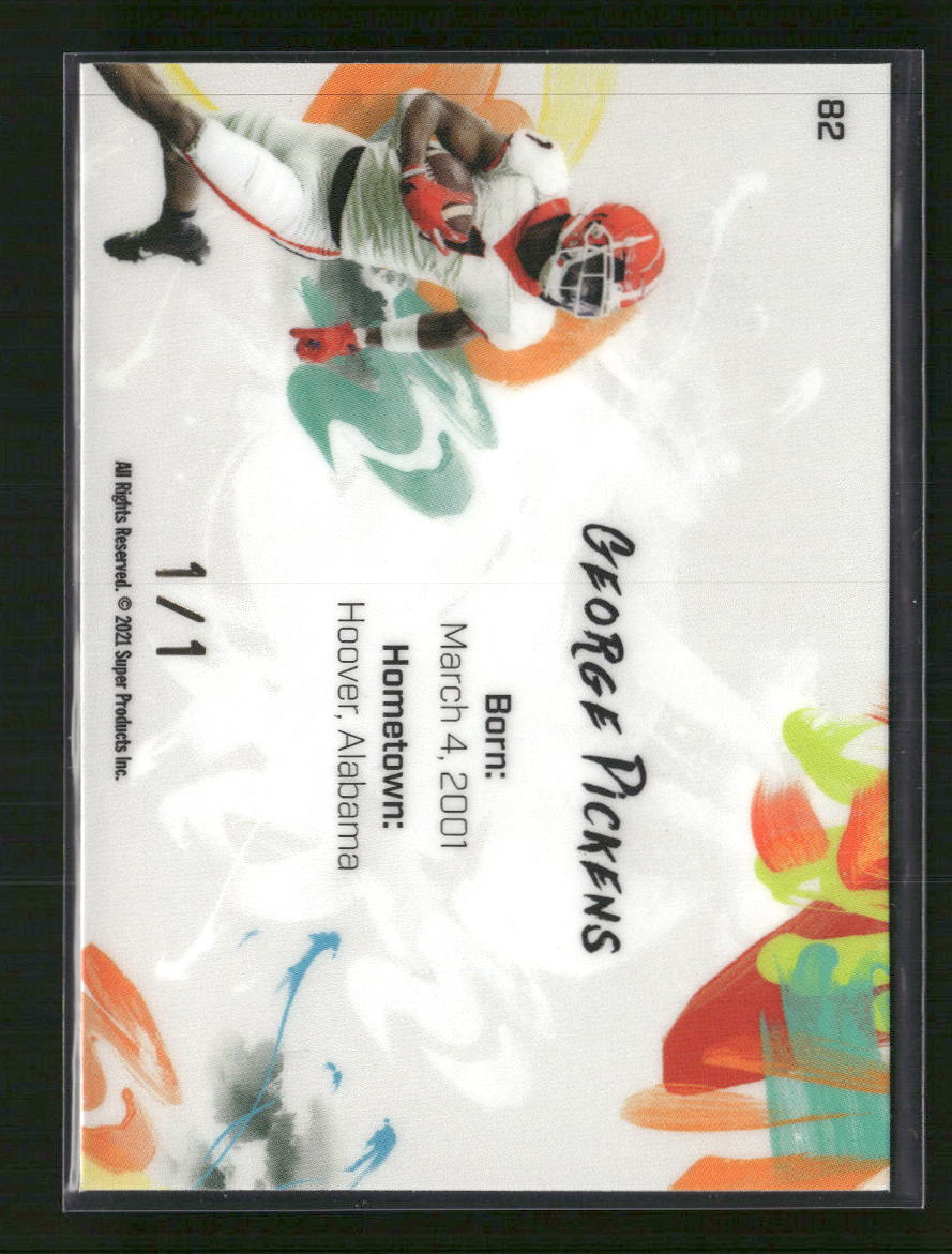2021 Super Glow Sports Purple George Pickens #82 /1