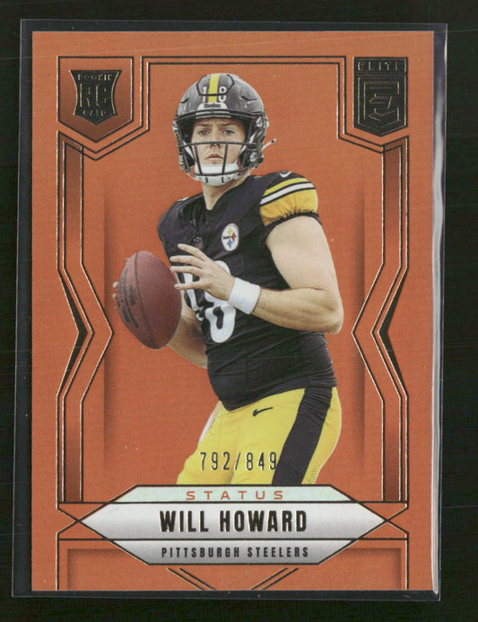 2025 Donruss Elite Status Metallic Orange Will Howard Rookie #/849 #150