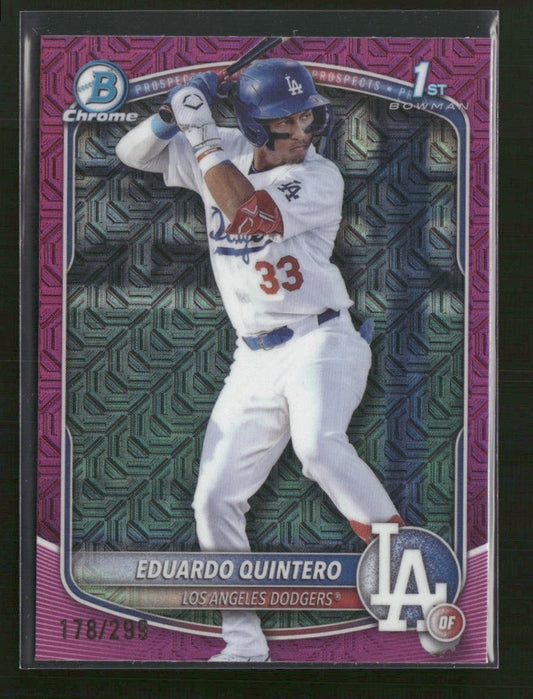 2025 BC Prospects Mojo Fuchsia Refractor Eduardo Quintero #/299 #BCP-115