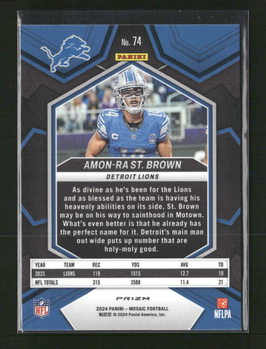 2024 Panini Mosaic Honeycomb Amon-Ra St. Brown #74