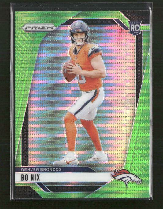 2024 Panini Prizm Neon Green Pulsar Bo Nix Rookie #309