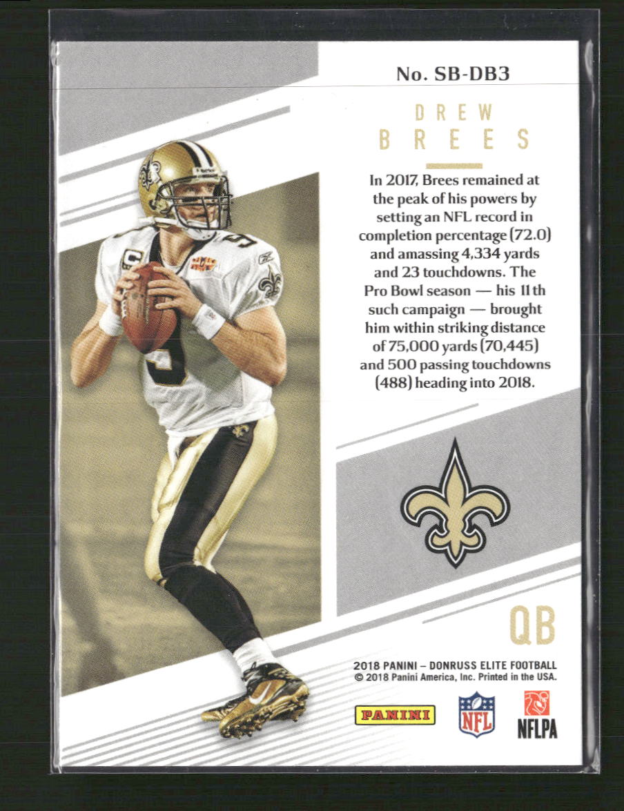 2018 Donruss Elite Spellbound Green Drew Brees #SB-DB3