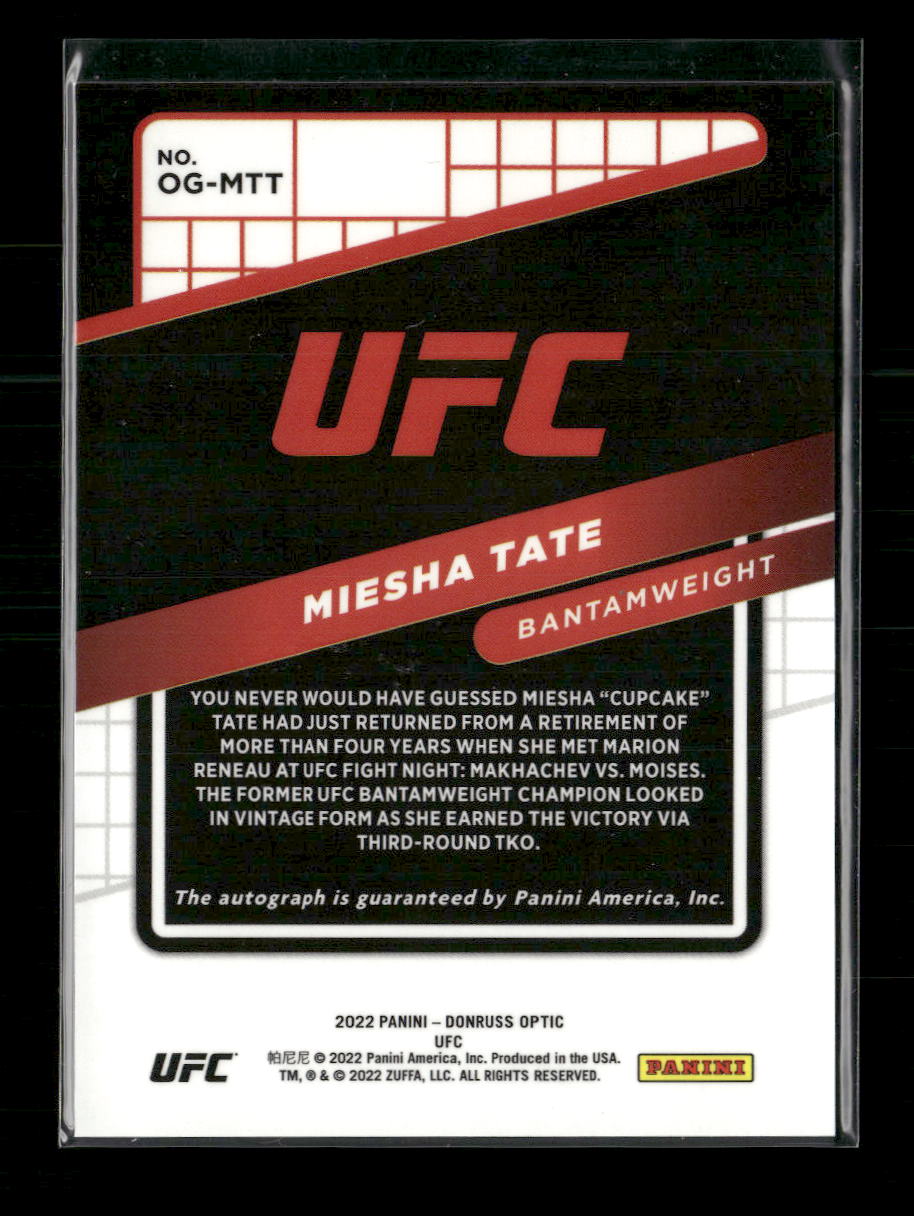 2022 Donruss Optic UFC Opti-Graphs Miesha Tate Auto #OG-MTT