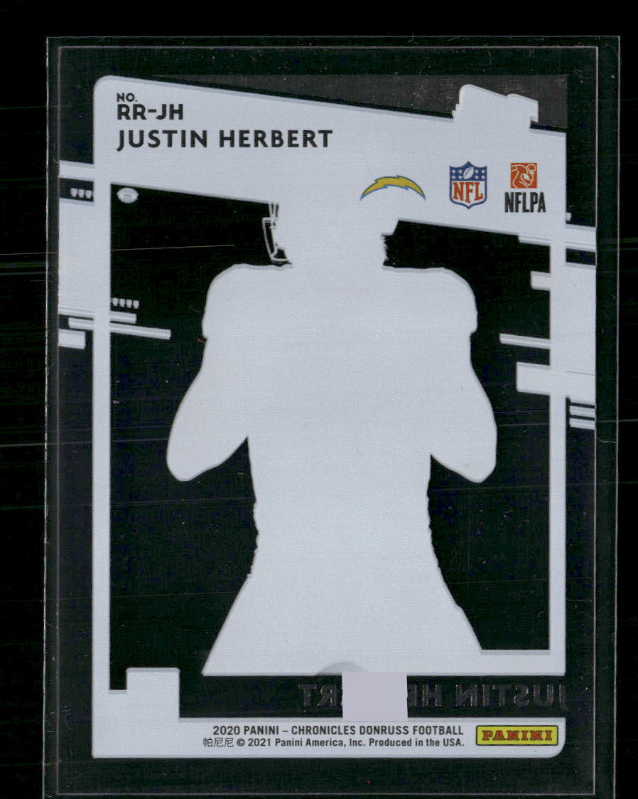 2020 Panini Chronicles Clearly Donruss Rated Rookies Justin Herbert #RR-JH