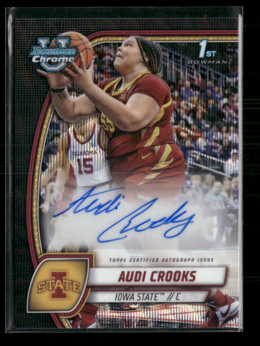 2025 Audi Crooks 1st Bowman Chrome U Black Wave Auto #9