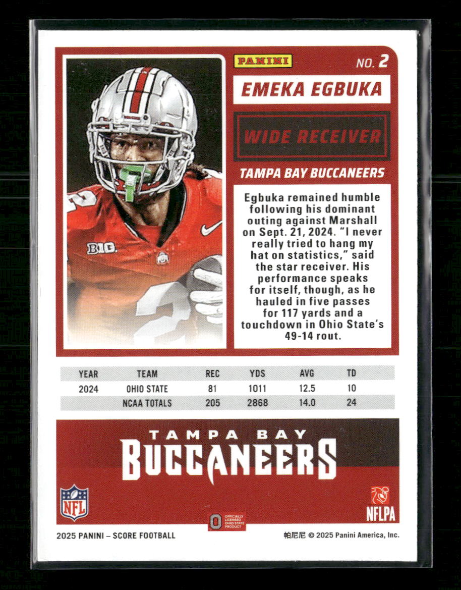 2025 Score Circular Emeka Egbuka Rookie #/299 #2