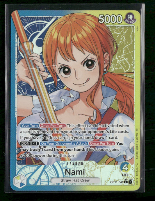 A Fist of Divine Speed Nami (041) (Alternate Art) #OP11-041