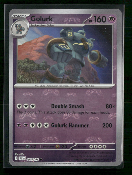 SV: Black Bolt Golurk (Master Ball Pattern) #043/086