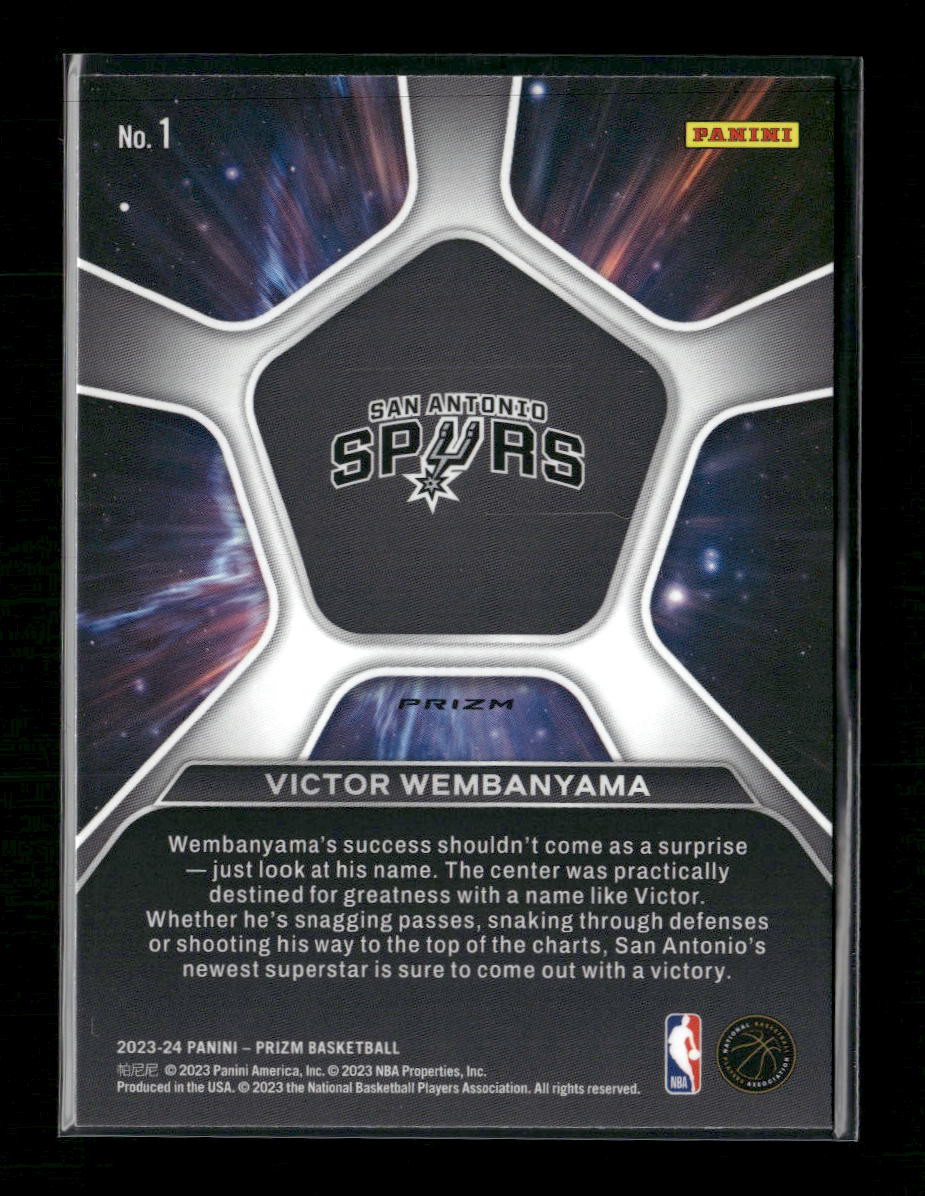 2023-24 Panini Prizm Deep Space Prizms Silver Victor Wembanyama #1