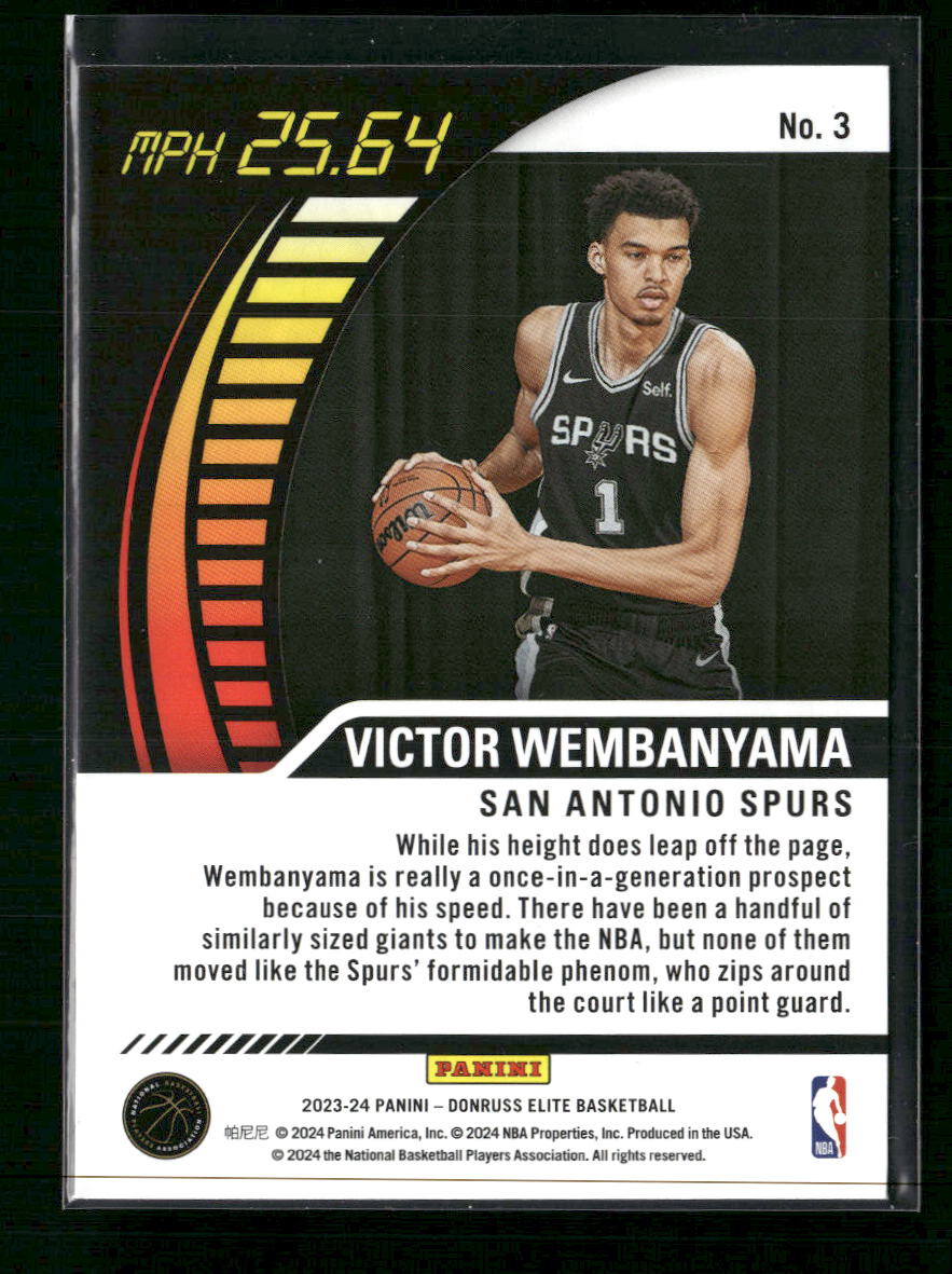 2023-24 Donruss Elite Full Throttle Rookie Victor Wembanyama #3