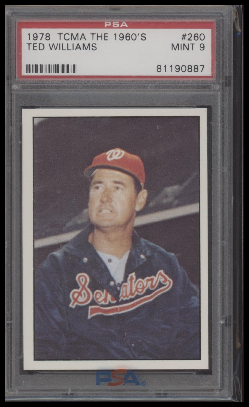 1978 Tcma The 1960'S Ted Williams 9 PSA #260