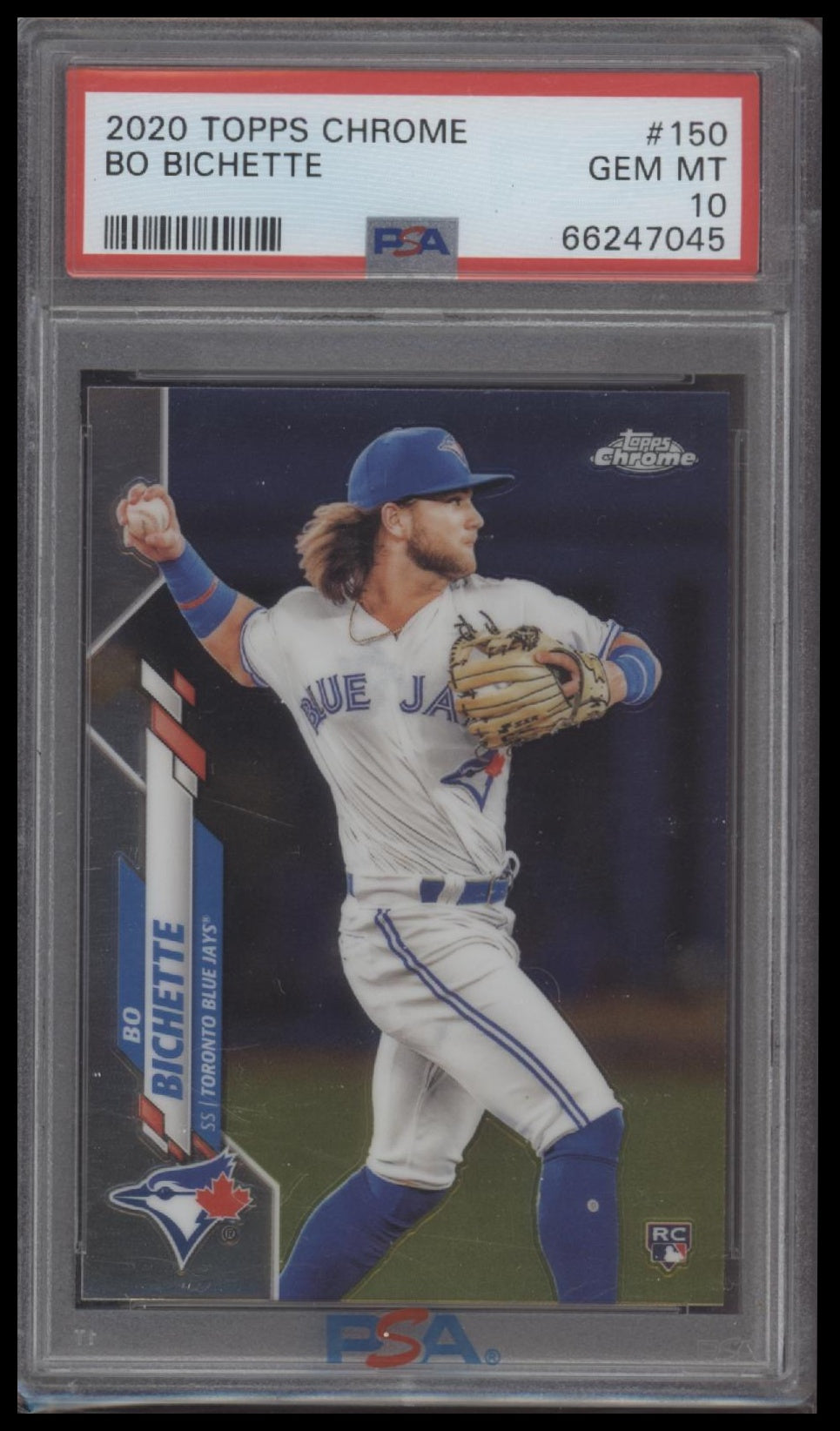 2020 Topps Chrome Bo Bichette 10 PSA #150