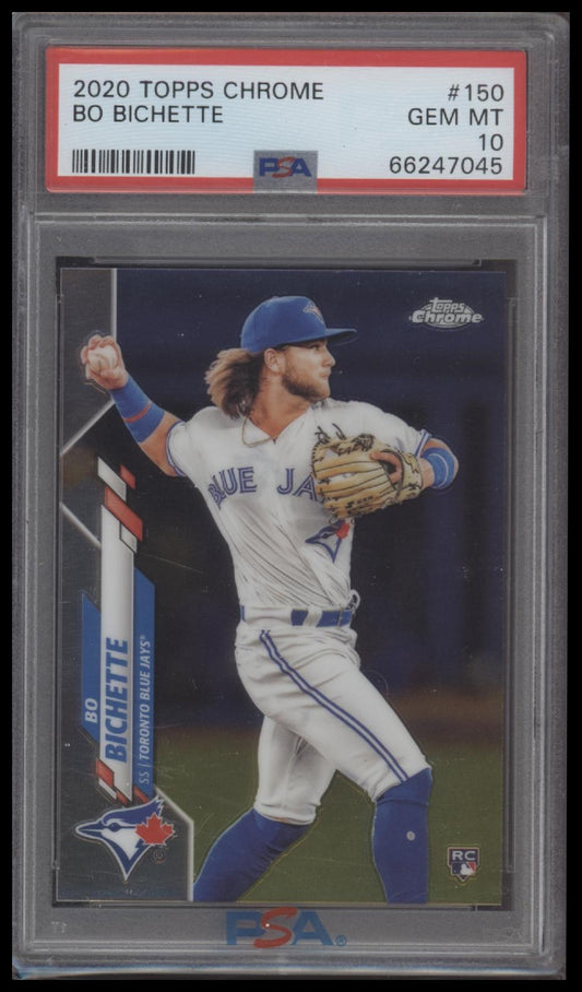 2020 Topps Chrome Bo Bichette 10 PSA #150