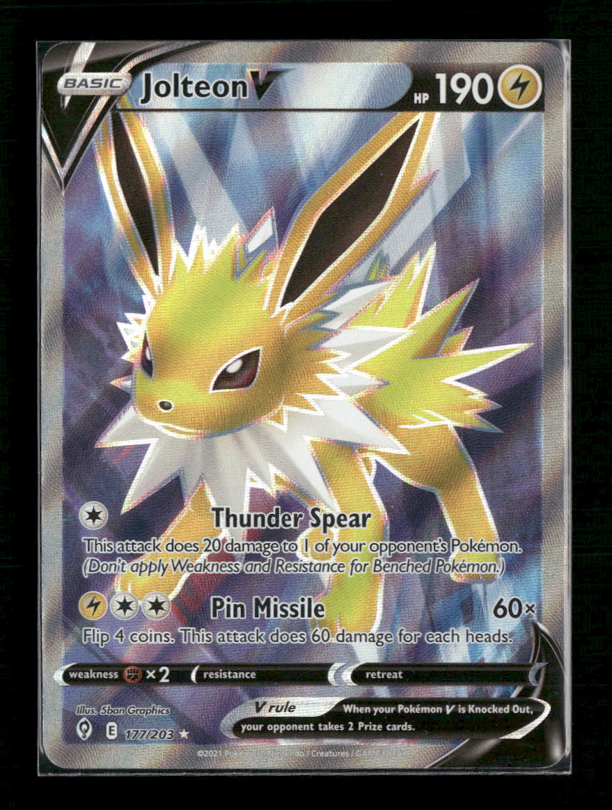 SWSH07: Evolving Skies Jolteon V (Full Art) #177/203