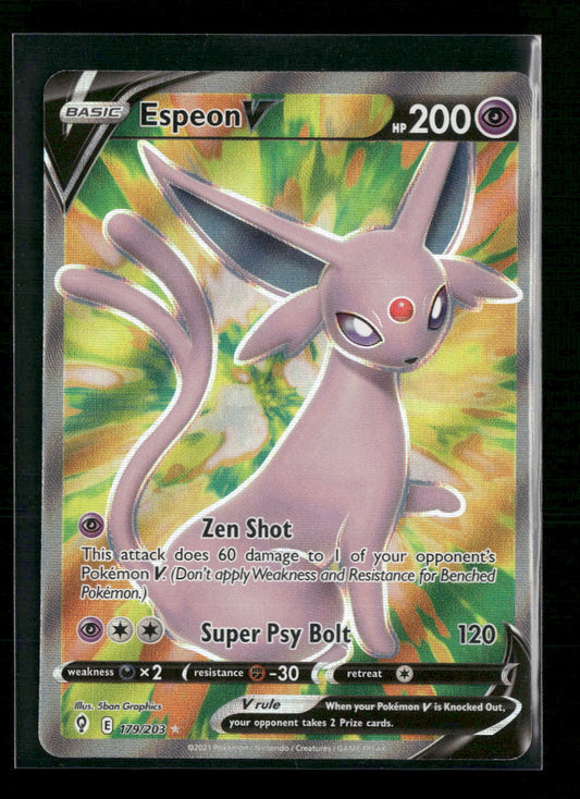 SWSH07: Evolving Skies Espeon V (Full Art) #179/203
