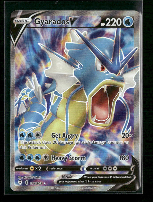 SWSH07: Evolving Skies Gyarados V (Full Art) #171/203