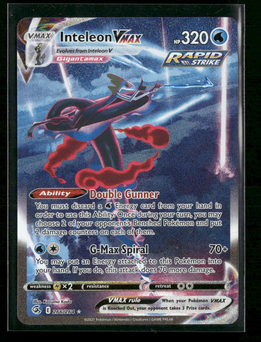 SWSH08: Fusion Strike Inteleon VMAX (Alternate Art Secret) #266/264
