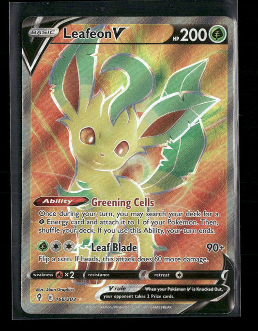 SWSH07: Evolving Skies Leafeon V (Full Art) #166/203