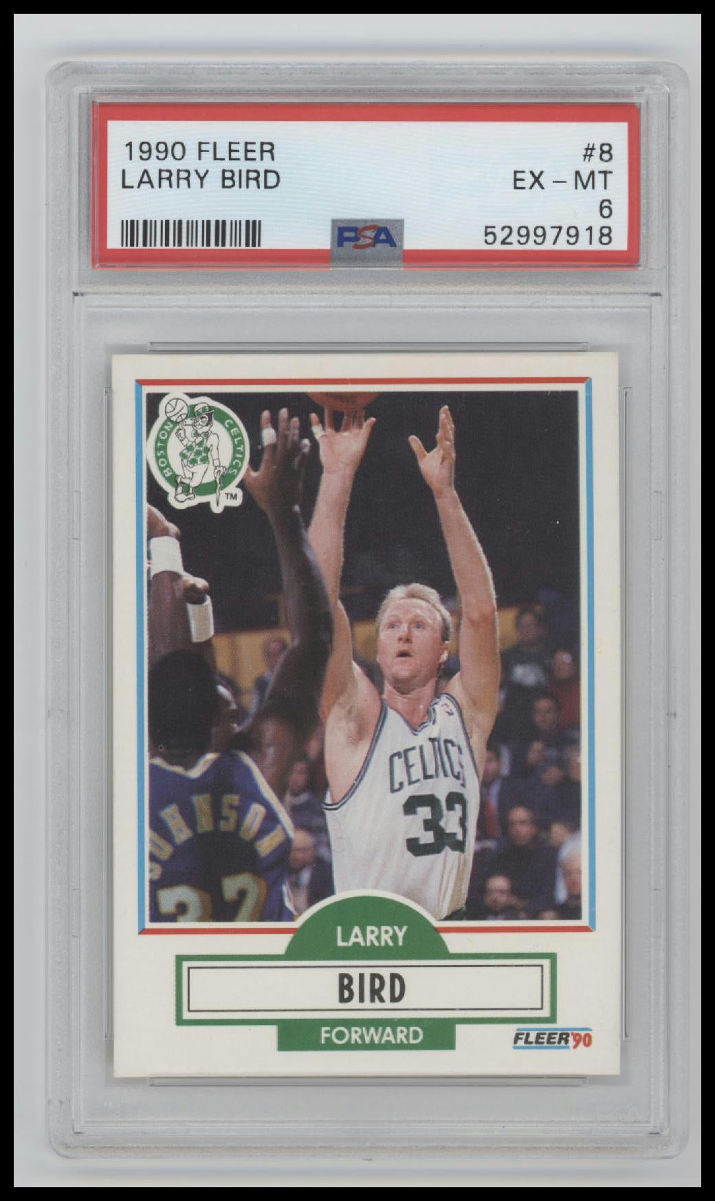 1990 Fleer Larry Bird #8 PSA 6