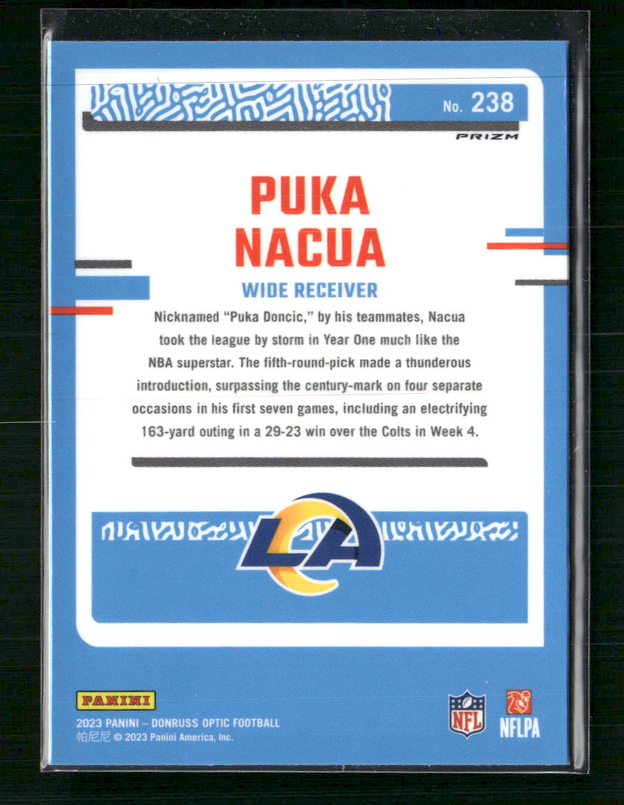 Puka Nacua 2023 #238 Donruss Optic Green Lazer Rookie
