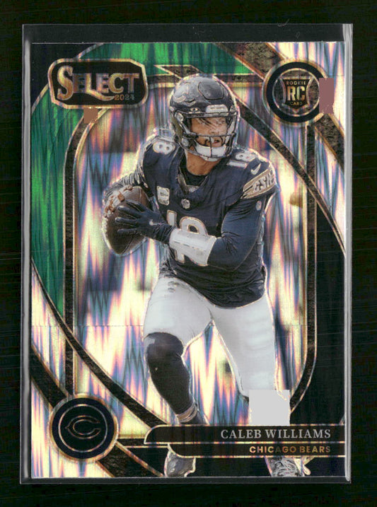 2024 Panini Select Black & Green Prizm Shock Caleb Williams Rookie #216