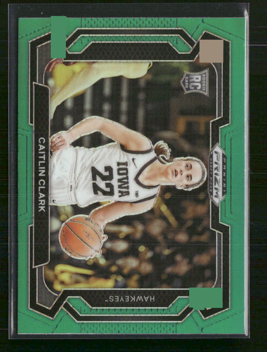 Caitlin Clark 2024 #57 Panini Prizm Draft Picks Prizms Green