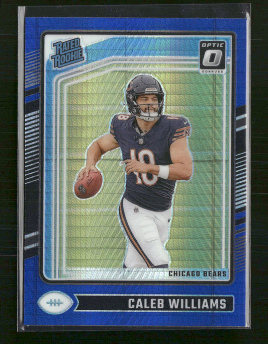 Caleb Williams 2024 #201 Donruss Optic Blue Hyper