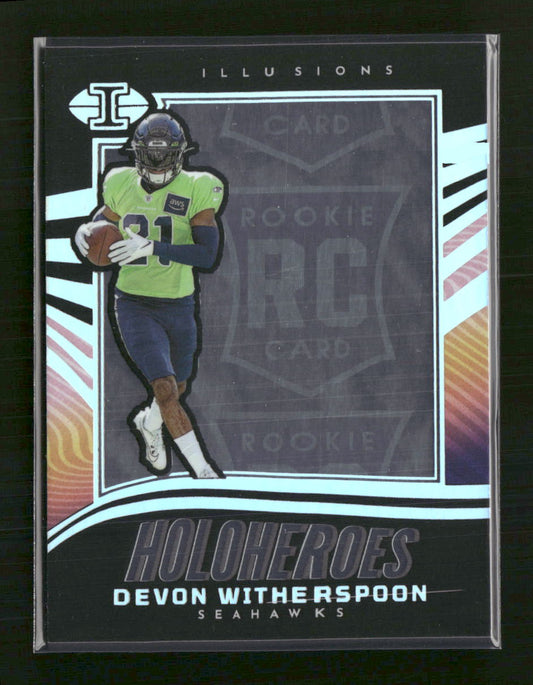 Devon Witherspoon 2023 Panini Illusions HoloHeroes Rookie #14