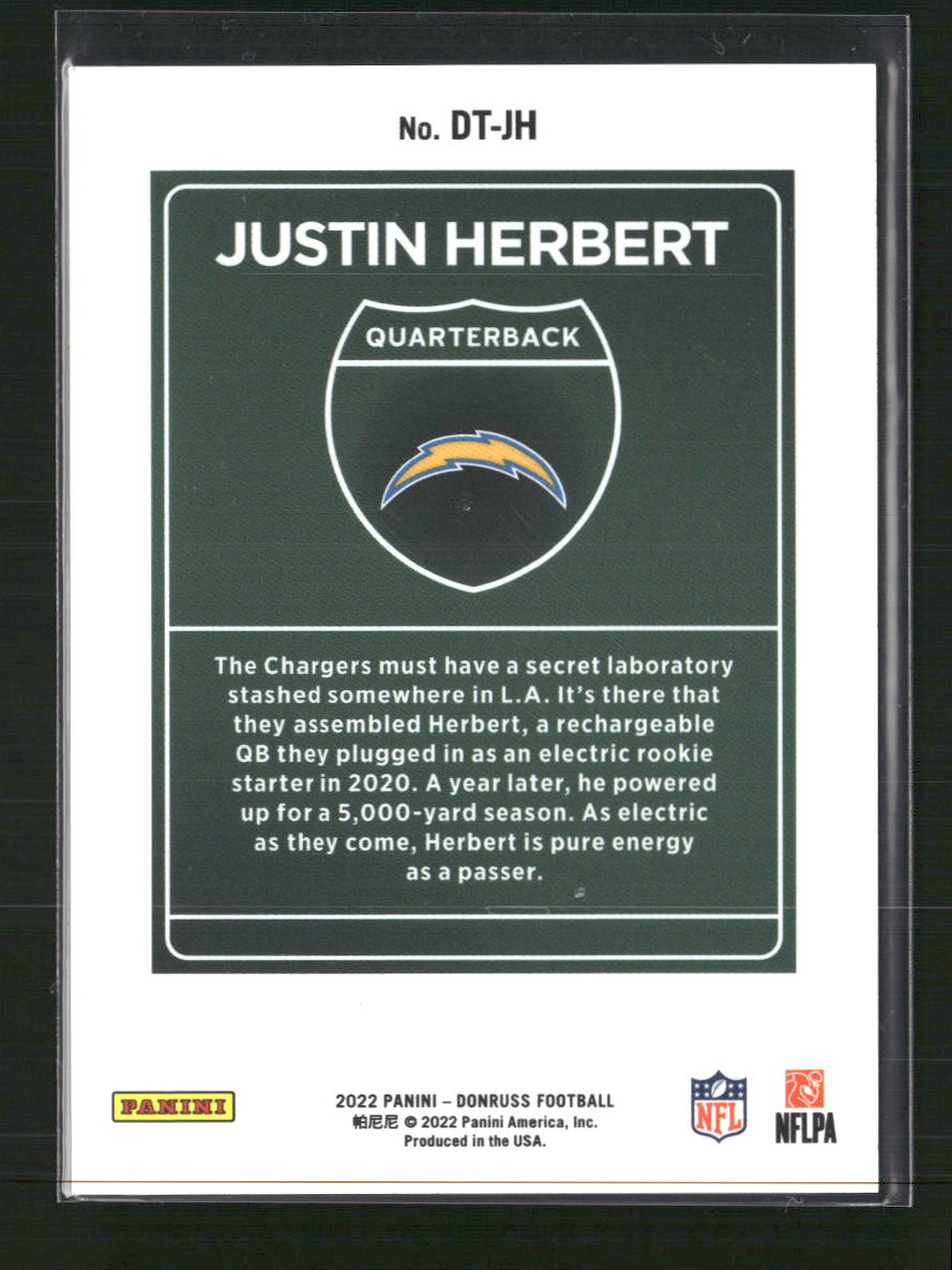 2022 Donruss Downtown! Justin Herbert #DT-JH
