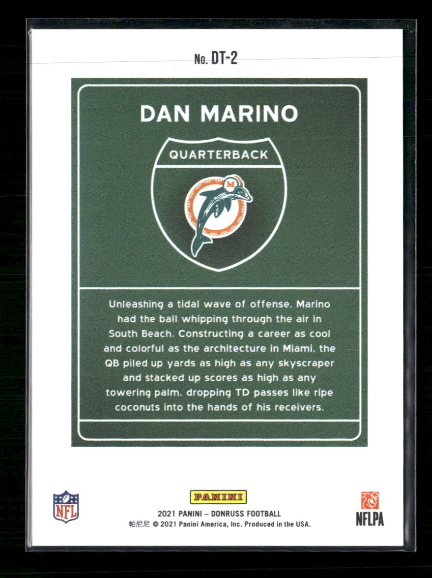 Dan Marino  2021 #DT-2 Donruss Downtown