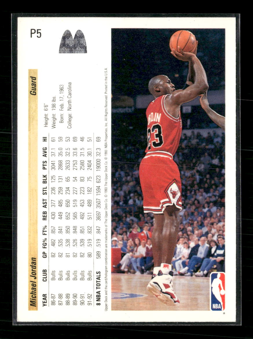 Michael Jordan #P5 1992-93 Upper Deck McDonald's