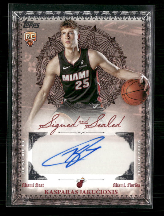 Kasparas Jakučionis 2025-26 #BSI-KJ Topps Signed and Sealed Auto