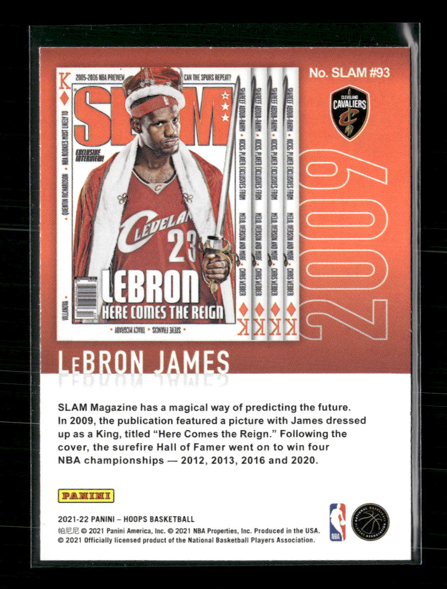 LeBron James  2021-22 Hoops Slam Holo #SLAM 93