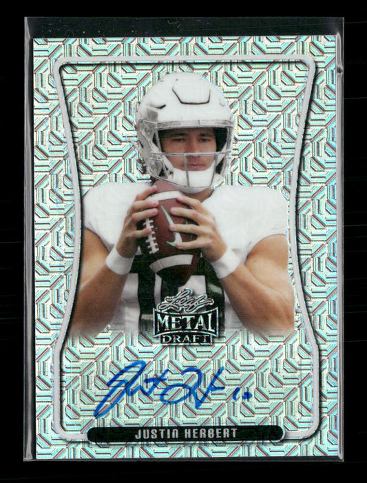 Justin Herbert 2020 #BAP-JH2 Leaf Metal Draft Auto Silver #/40