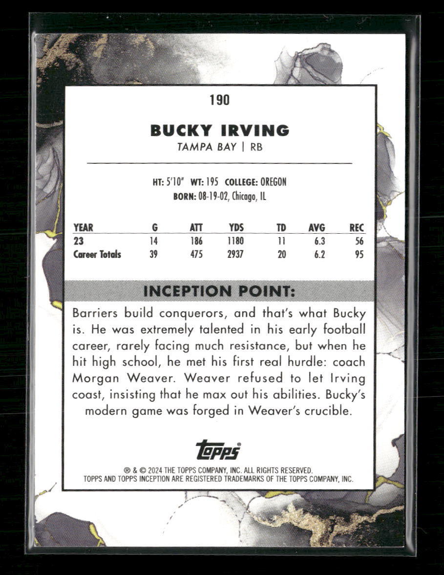 2024 Topps Inception Orange Bucky Irving Rookie #/50 #190