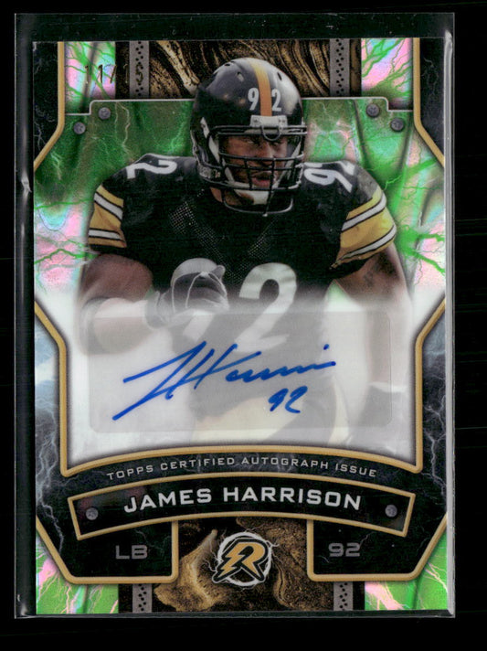 James Harrison 2024 #RS-JH Topps Resurgence Lime Green Power Surge Auto #/15