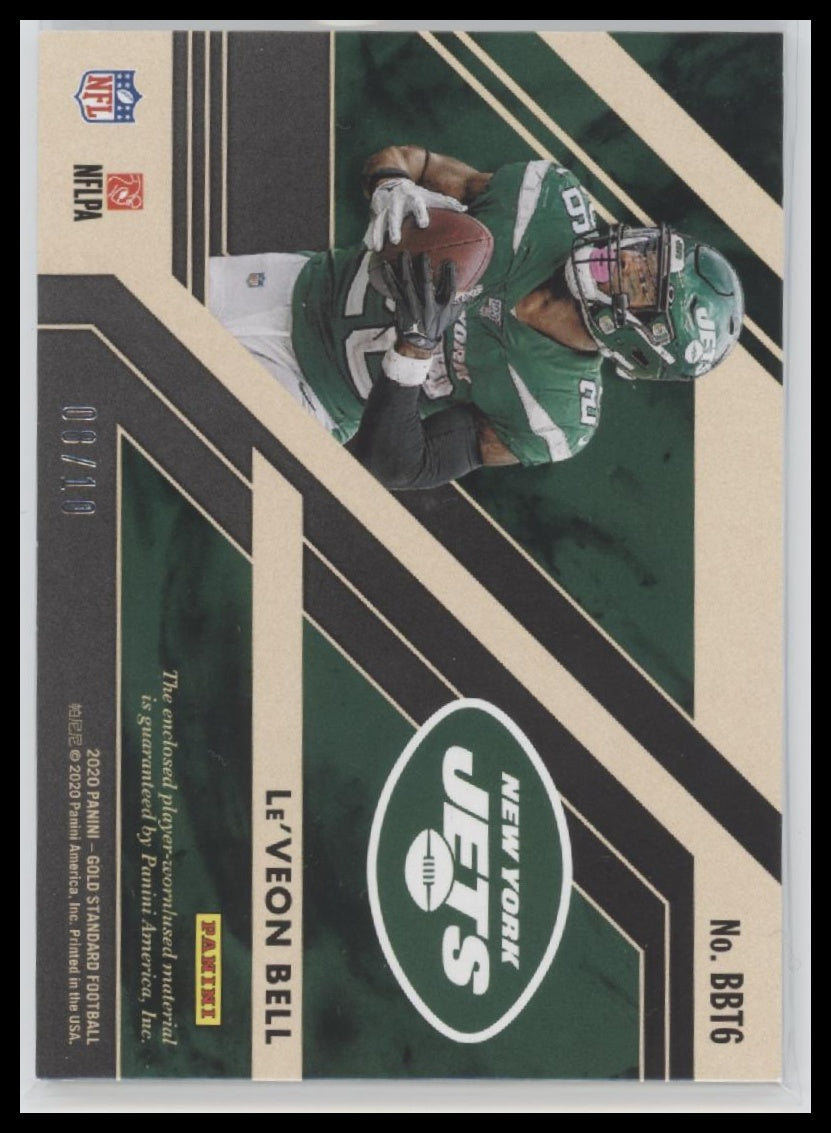 Le'Veon Bell 2020 #BBT6 Panini Gold Standard Bullion Brand Patch #/10