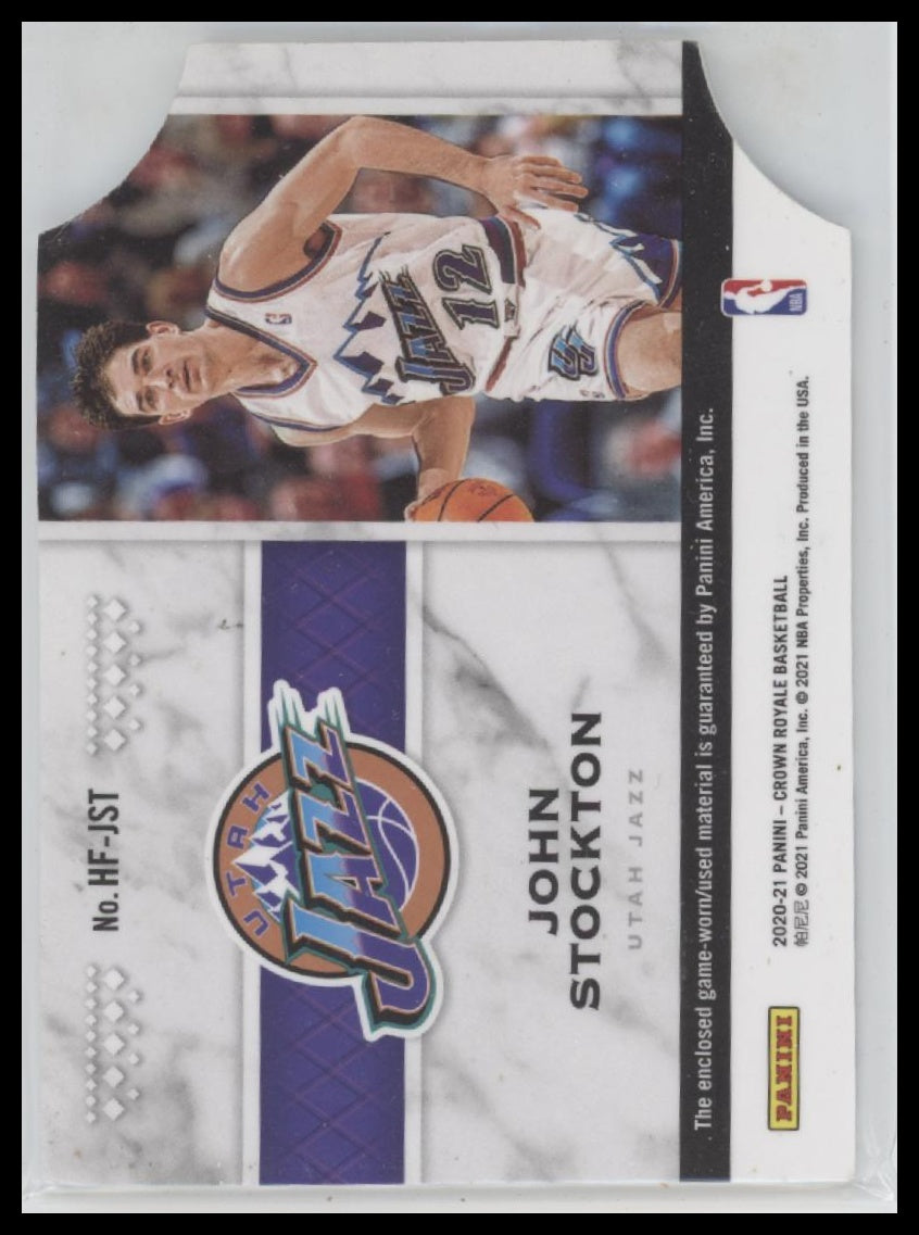 John Stockton 2020-21 #HF-JST Panini Crown Royale Hall of Fame Memorabilia