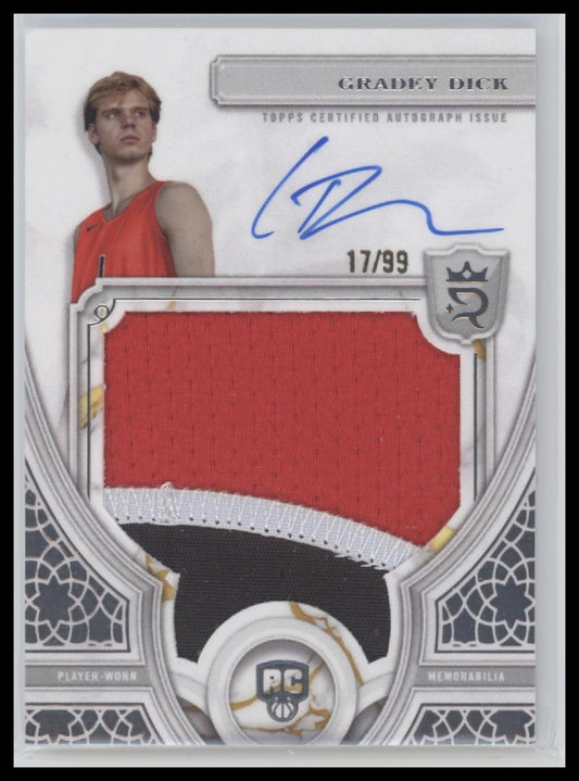 Gradey Dick 2023-24 #110 Topps Royalty Patch and Auto