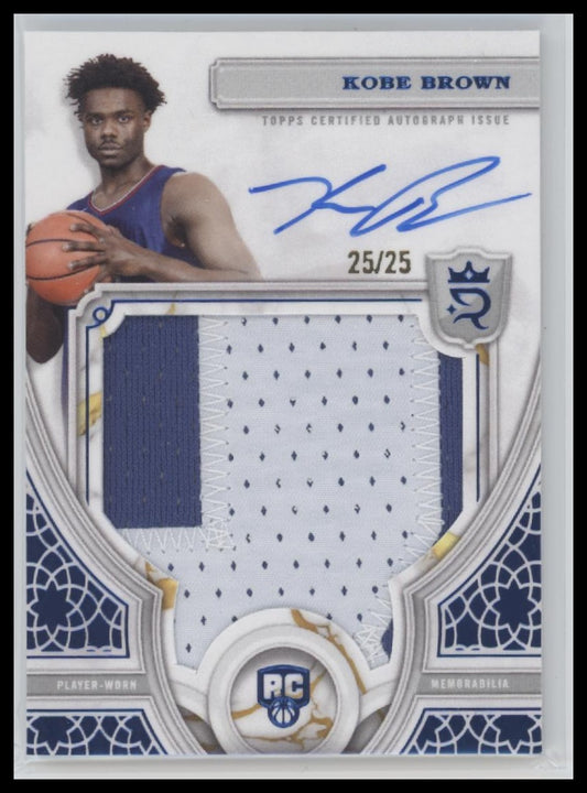 Kobe Brown 2023/24 #116 Topps Royalty Rookie Patch & Auto Blue #25