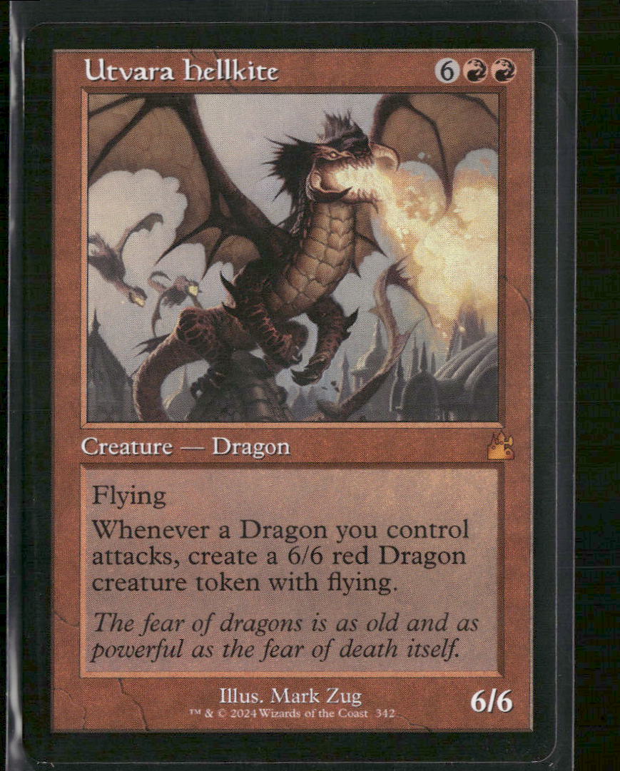 Ravnica Remastered Utvara Hellkite (Retro Frame) #342 – Orb Sports Cards \u0026  Collectibles, image size:869x1081