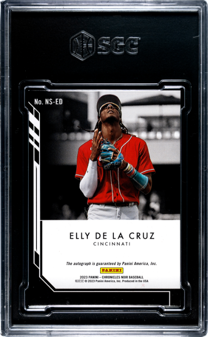 2023 Panini Chronicles Noir Sigs. Gold Elly De La Cruz 8 SGC #NS-ED