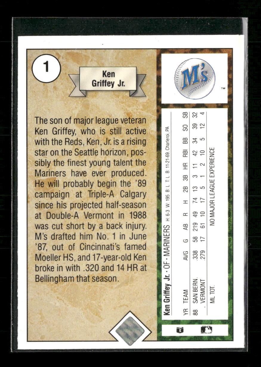 1989 Upper Deck Ken Griffey Jr. Rookie #1