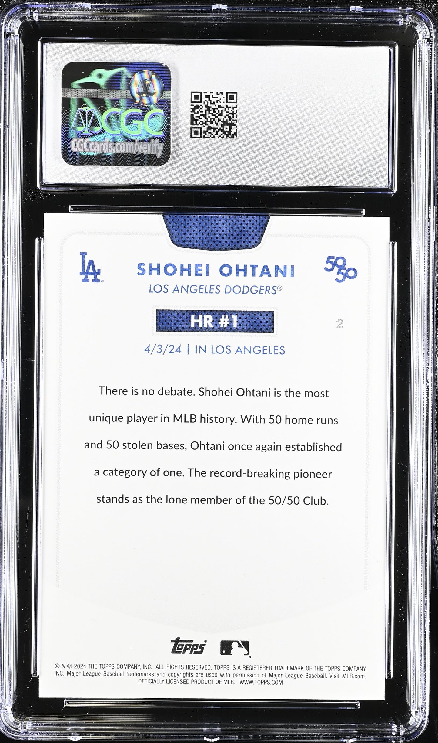 2024 50/50 Shohei Ohtani 10 CGC #2