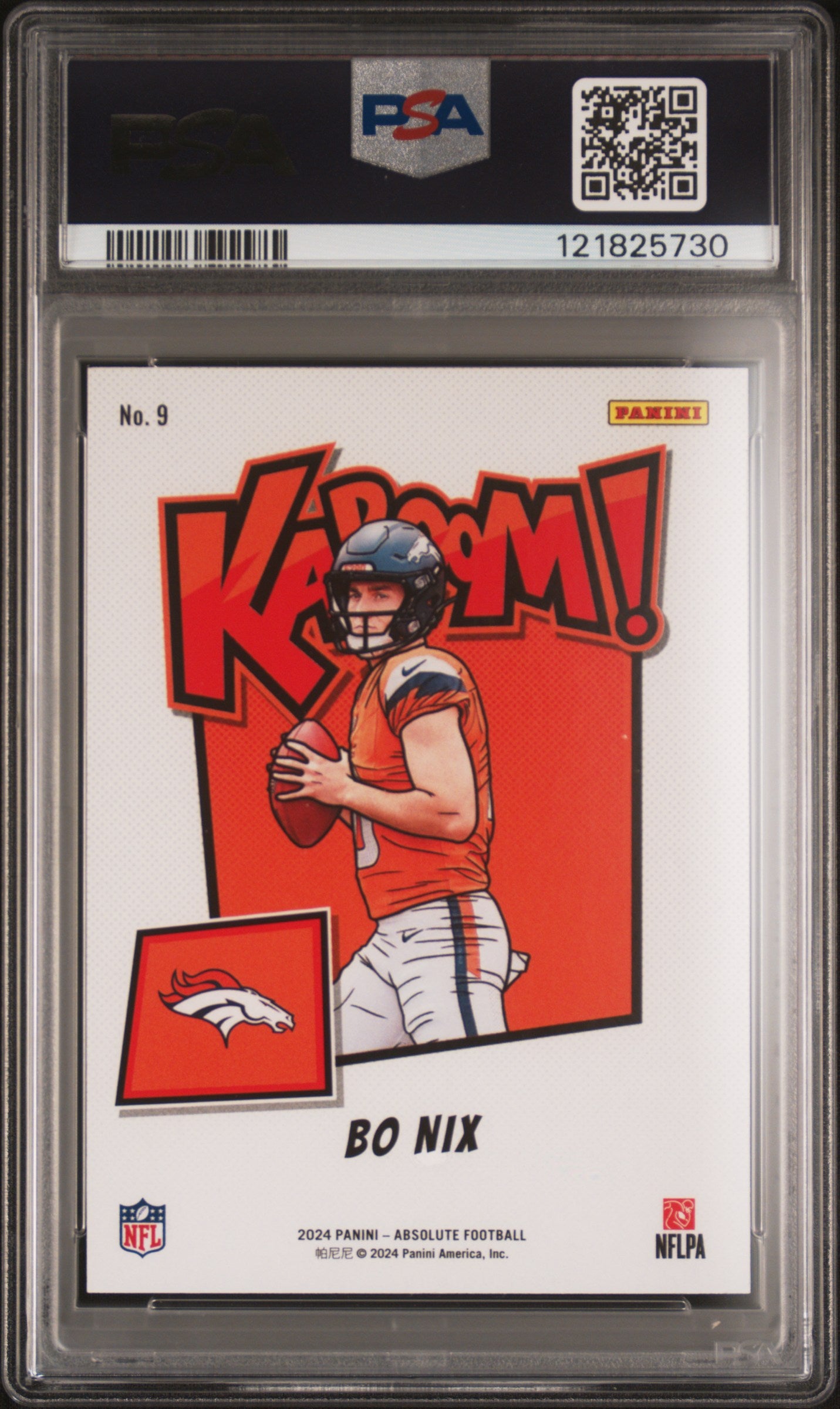 2024 Panini Absolute Kaboom! Horizontal Bo Nix 10 PSA #9