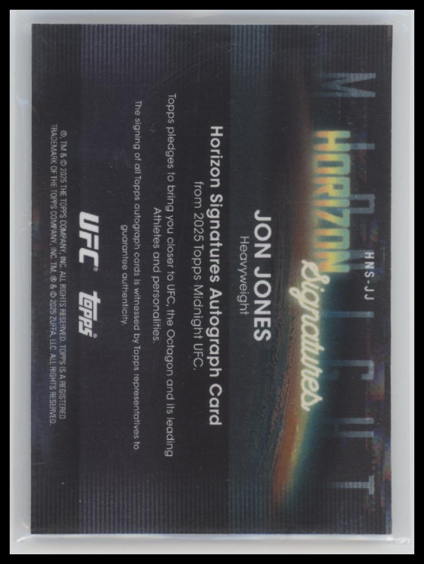 2025 Topps Midnight UFC Horizon Signatures Jon Jones Auto #HNS-JJ